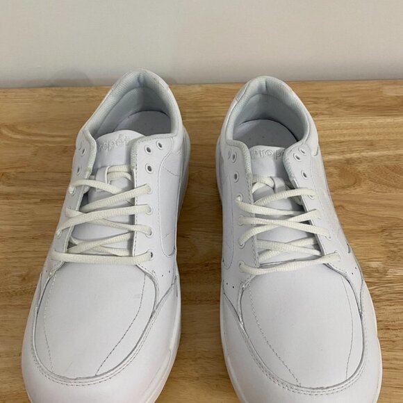 Propet Sanford White Leather Walking Sneakers, Men's Size 11(5E) Extra Wide - Picture 4 of 13